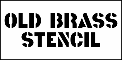 Old Brass Stencil JNL Font Poster 2