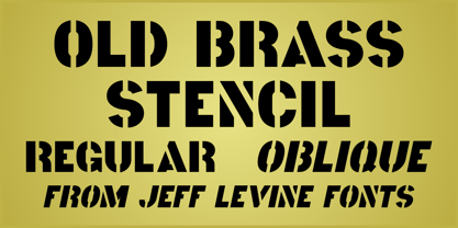 Old Brass Stencil JNL Fuente Póster 1