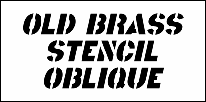 Old Brass Stencil JNL Font Poster 4
