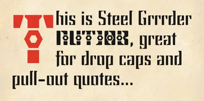 Steel Grrrder Nutjob Font Poster 2