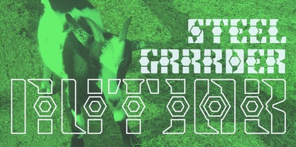 Steel Grrrder Nutjob Font Poster 3