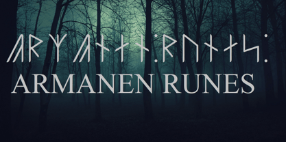 Ongunkan Armanen Runes Fuente Póster 1