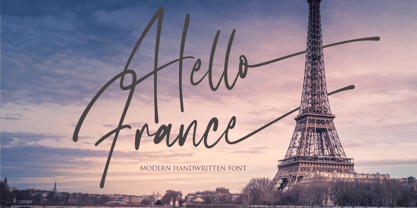 Hello France Font Poster 1
