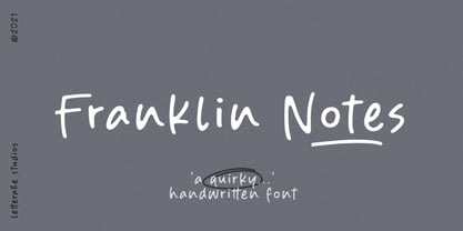 Franklin Notes Font Poster 1