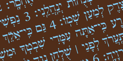 Hebrew Modern Fuente Póster 1