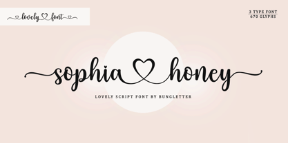 Sophia Honey Font Poster 1