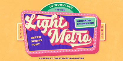 Light Metro Font Poster 1
