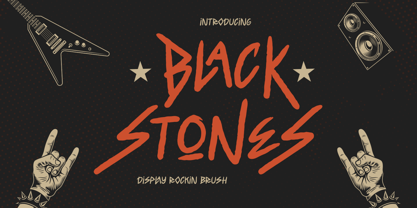 Black Stones Font Poster 1