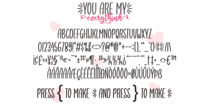 You are my everythink Font Poster 11