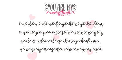 You are my everythink Font Poster 13