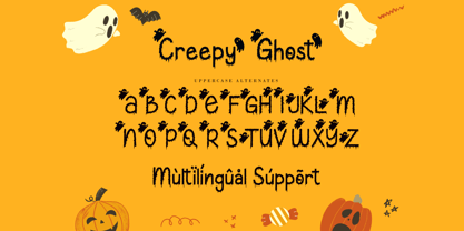 Creepy Ghost Font Poster 10