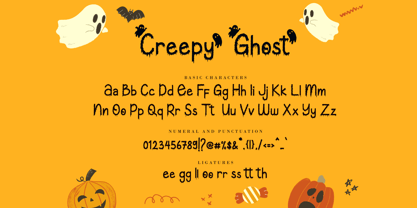 Creepy Ghost Fuente Póster 8