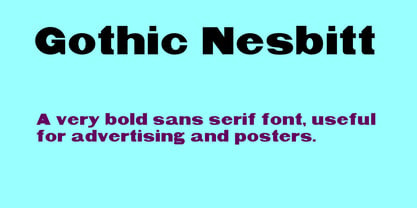Gothic Nesbitt Font Poster 4