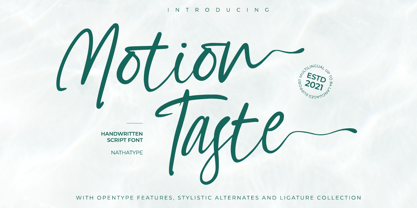 Motion Taste Font Poster 1