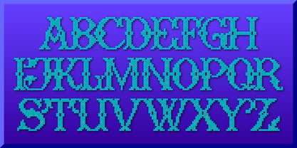 Cross Stitch Formal Font Poster 5