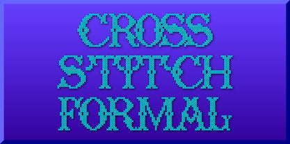 Cross Stitch Formal Font Poster 1