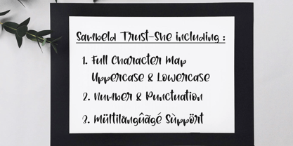 Sambeld Trust She Font Poster 5