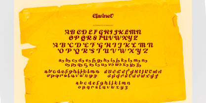 Clarinet Font Poster 7