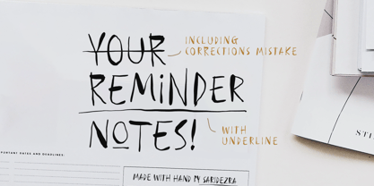 Reminder Notes Font Poster 1