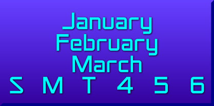 Calendar Font Font Poster 2