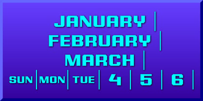 Calendar Font Font Poster 4