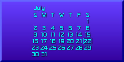 Calendar Font Font Poster 1