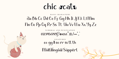 Chic Cat Font Poster 8