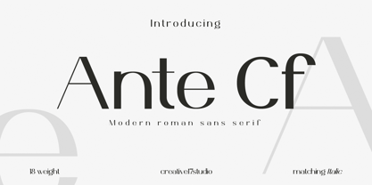Ante Cf Font Poster 1