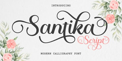 Santika Script Font Poster 1
