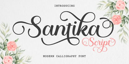 Santika Script Fuente Póster 1