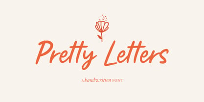 Pretty Letters Font Poster 1