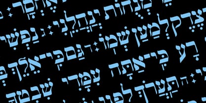 Hebrew Yiddish II Fuente Póster 1