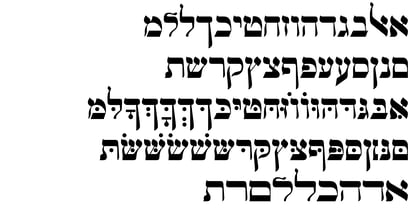 Hebrew Yiddish II Fuente Póster 6