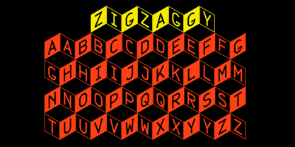 Zigzaggy Font Poster 2