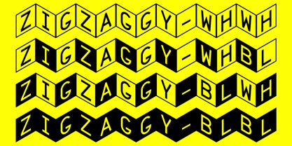 Zigzaggy Font Poster 4