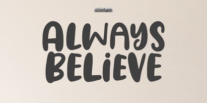 Always Believe Font Poster 1