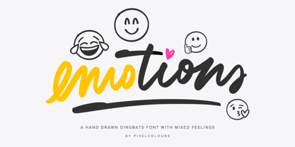 Emoji Emotions Font Poster 1