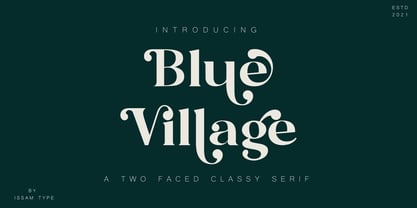 Blue Village Font Poster 1
