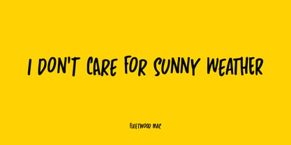 Sunny Weather Font Poster 2