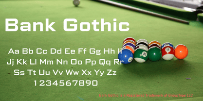 Bank Gothic Font Poster 9