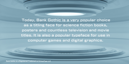 Bank Gothic Font Poster 6