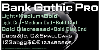 Bank Gothic Font Poster 12