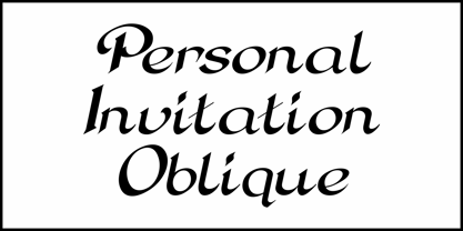 Personal Invitation JNL Font Poster 4