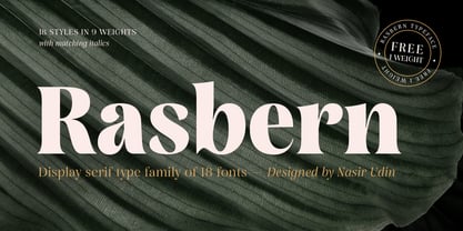 Rasbern Font Poster 1