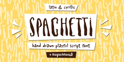 Spaghetti Cyrillic Fuente Póster 1