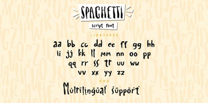 Spaghetti Cyrillic Font Poster 14