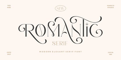 Romantic Serif Fuente Póster 1