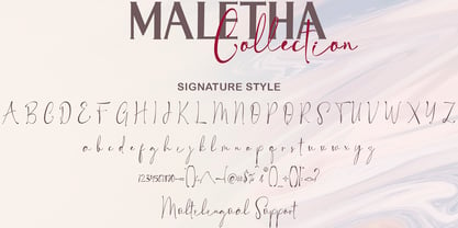 Maletha Collection Signature Font Poster 6