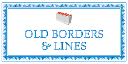 Old Borders And Lines Font Poster 1
