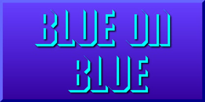 Blue On Blue Font Poster 1